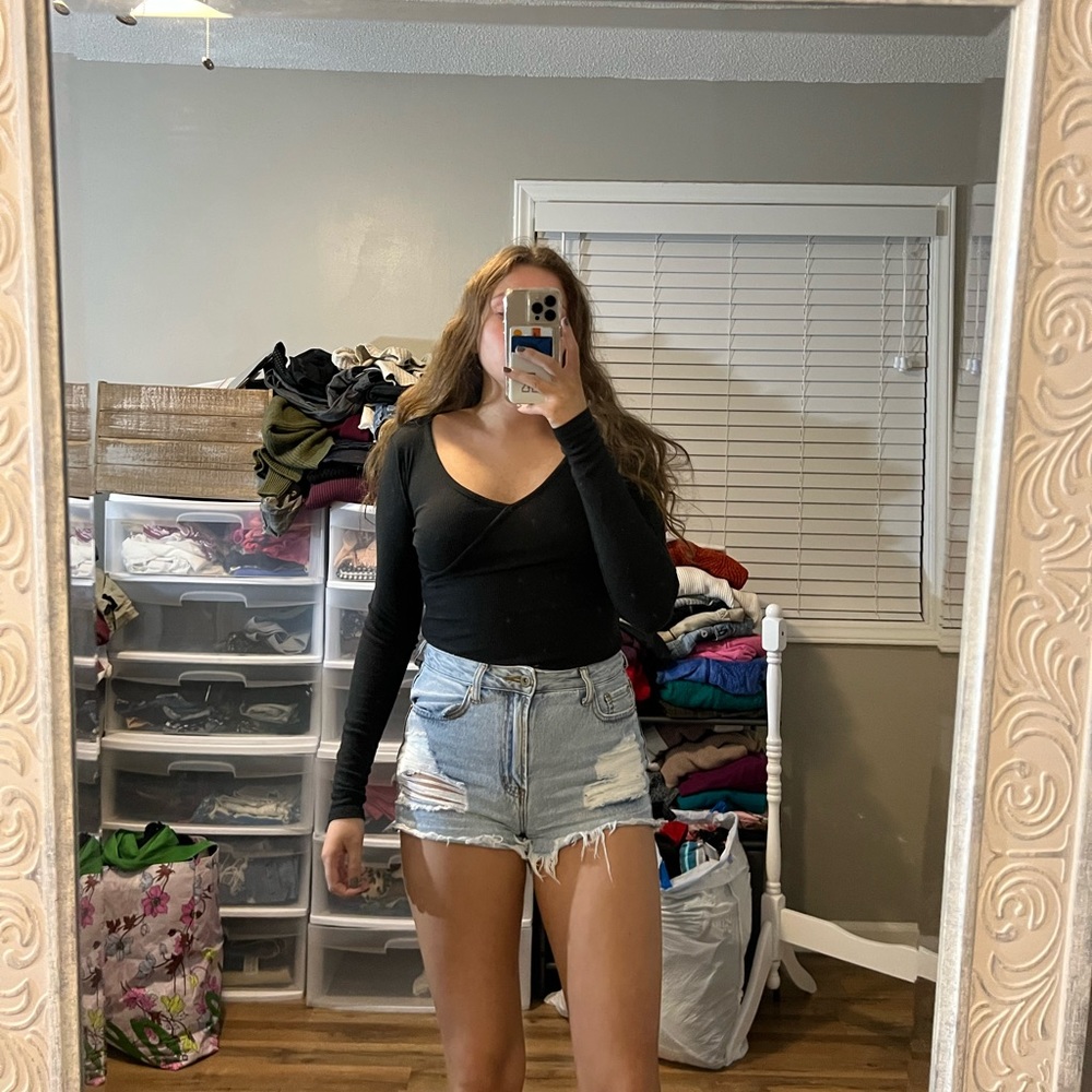 Hollister Must Have Collection Black Long Sleeve Body Suit